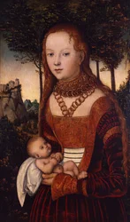Ung mamma med barn